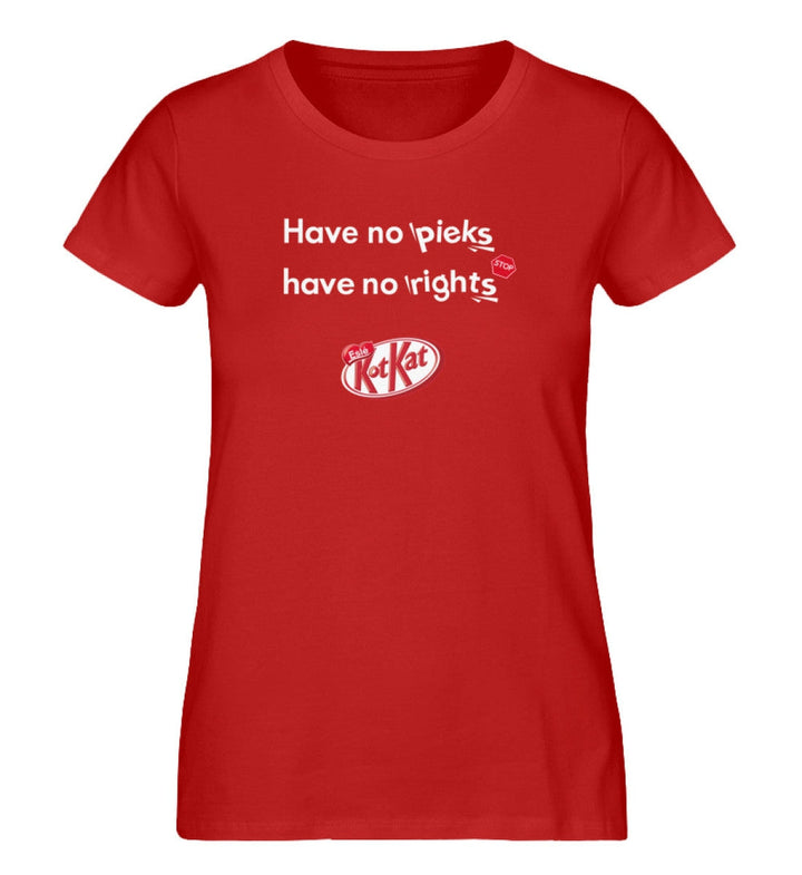 DIE WERBEANSTALT ORGANIC SHIRT MÄDELS • KOTKAT: NO PIEKS NO RIGHTS-HARLEKINSHOP