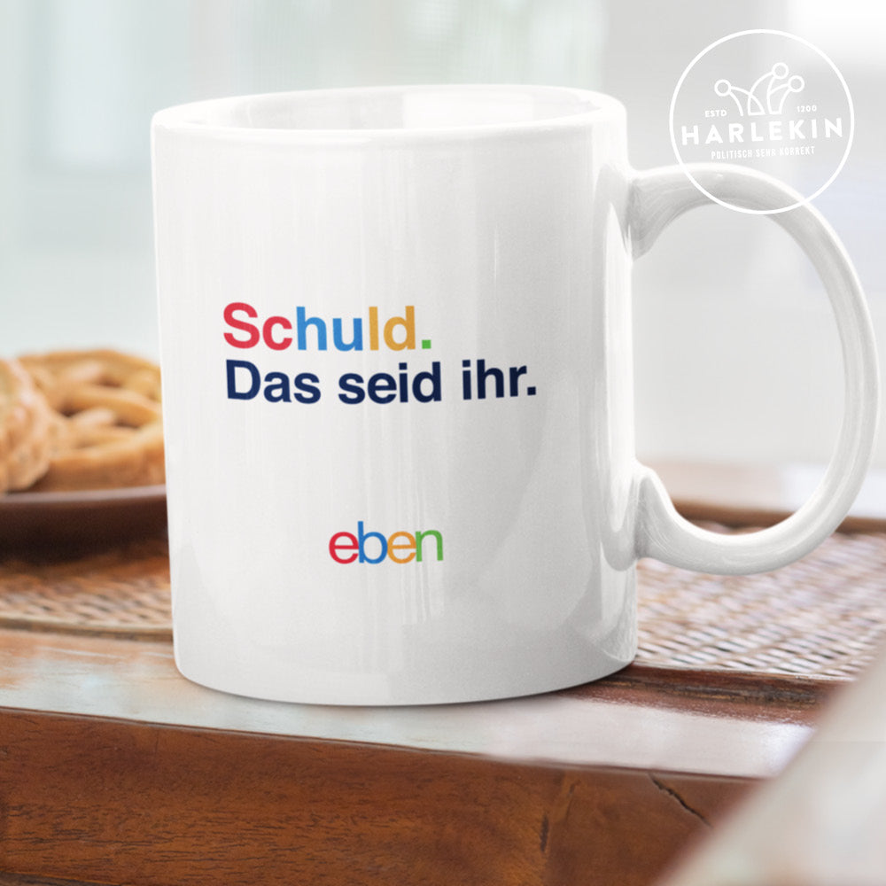 DIE WERBEANSTALT TASSE • EBEN SCHULD-HARLEKINSHOP