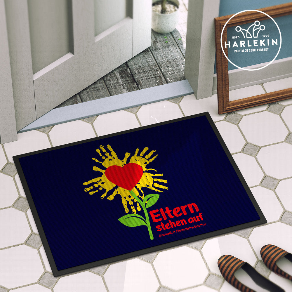 ELTERNSTEHENAUF FUSSMATTE • LOGO & CLAIM-HARLEKINSHOP