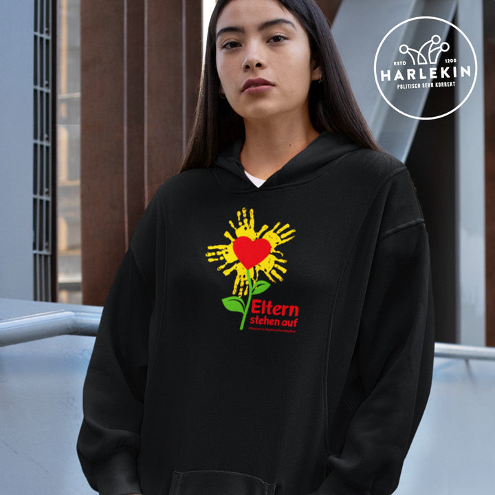 ELTERNSTEHENAUF HOODIEKLEID MÄDELS • LOGO & CLAIM-HARLEKINSHOP