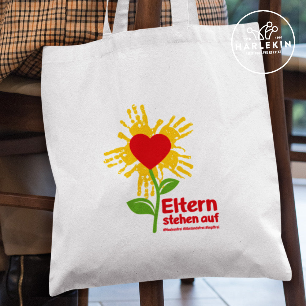 ELTERNSTEHENAUF STOFFTASCHE • LOGO & CLAIM-HARLEKINSHOP