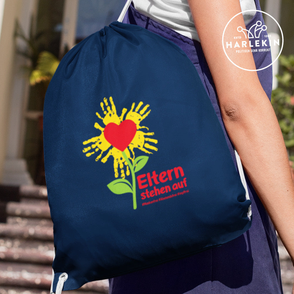 ELTERNSTEHENAUF TURNBEUTEL • LOGO & CLAIM-HARLEKINSHOP