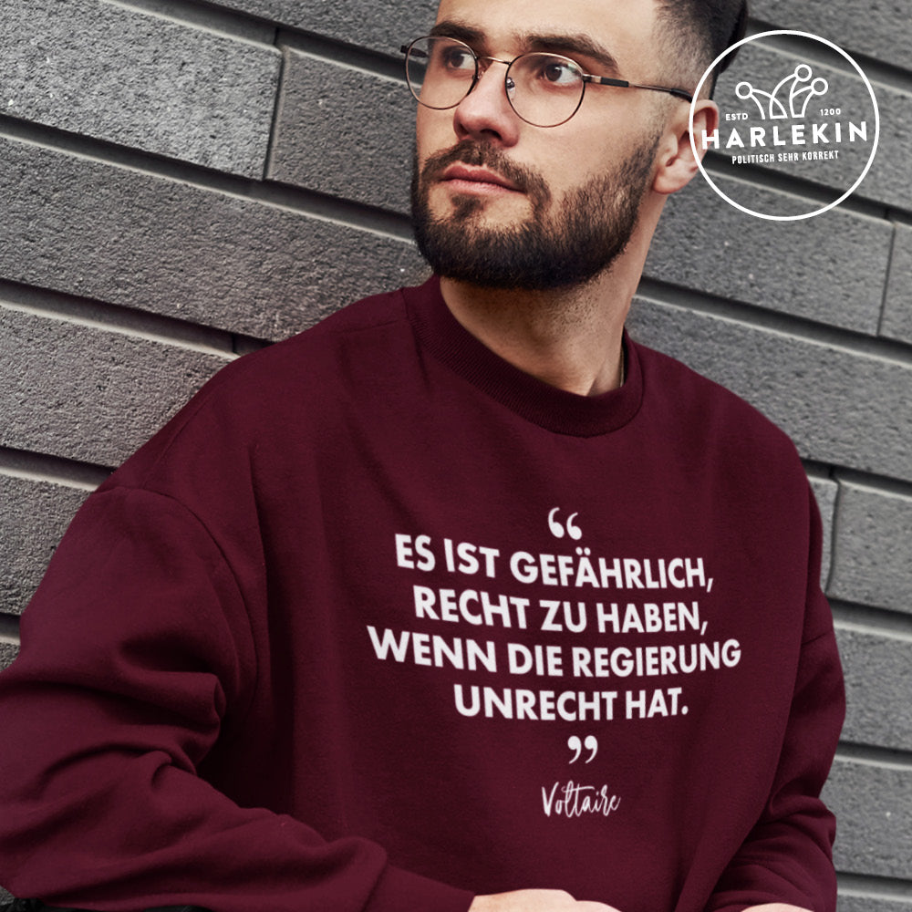 SWEATER BUBEN • VOLTAIRE: ES IST GEFÄHRLICH, RECHT ZU HABEN