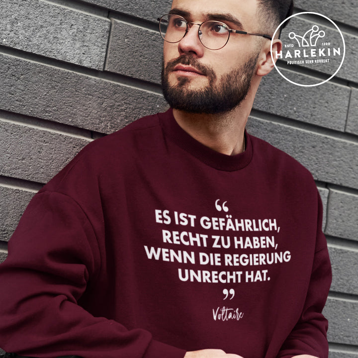 SWEATER BUBEN • VOLTAIRE: ES IST GEFÄHRLICH, RECHT ZU HABEN