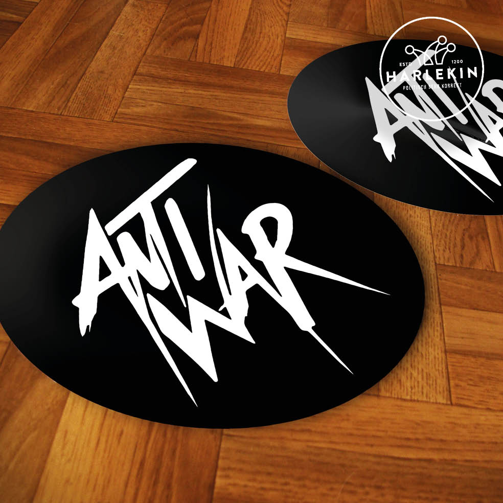 GROSSE STICKER / AUFKLEBER • ANTIWAR (10 STK.)