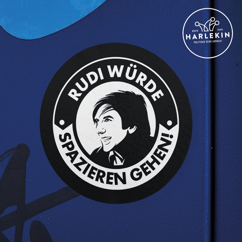 GROSSE STICKER / AUFKLEBER (10 STK.) • RUDI WÜRDE SPAZIEREN GEHEN!-HARLEKINSHOP