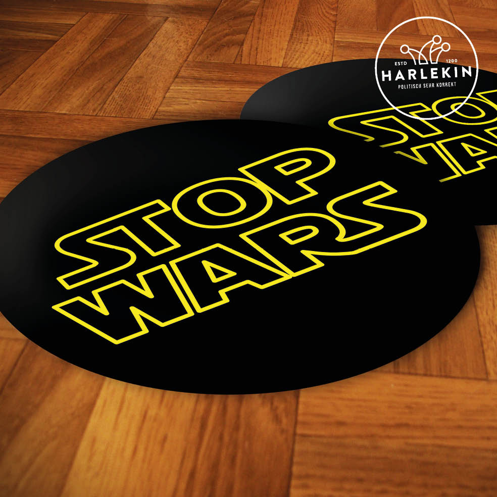 GROSSE STICKER / AUFKLEBER • STOP WARS (10 STK.)