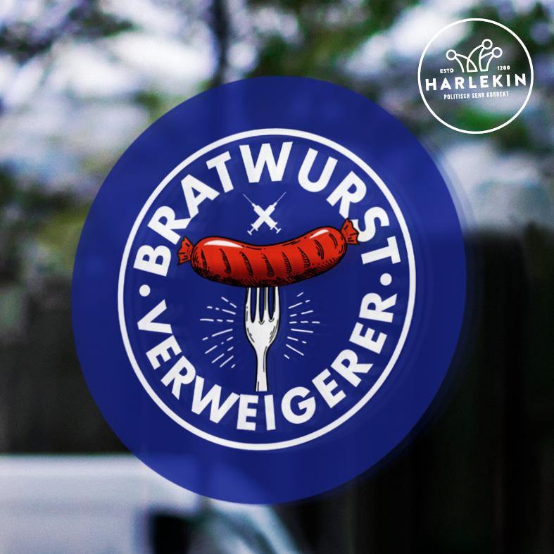 GROSSE STICKER / AUFKLEBER • BRATWURST VERWEIGERER (10 STK.)-HARLEKINSHOP