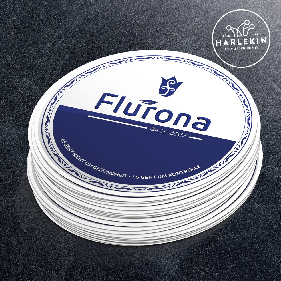 GROSSE STICKER / AUFKLEBER • FLURONA (10 STK.)-HARLEKINSHOP