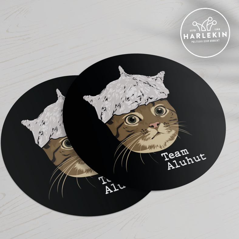 GROSSE STICKER / AUFKLEBER • TEAM ALUHUT (10 STK.)-HARLEKINSHOP