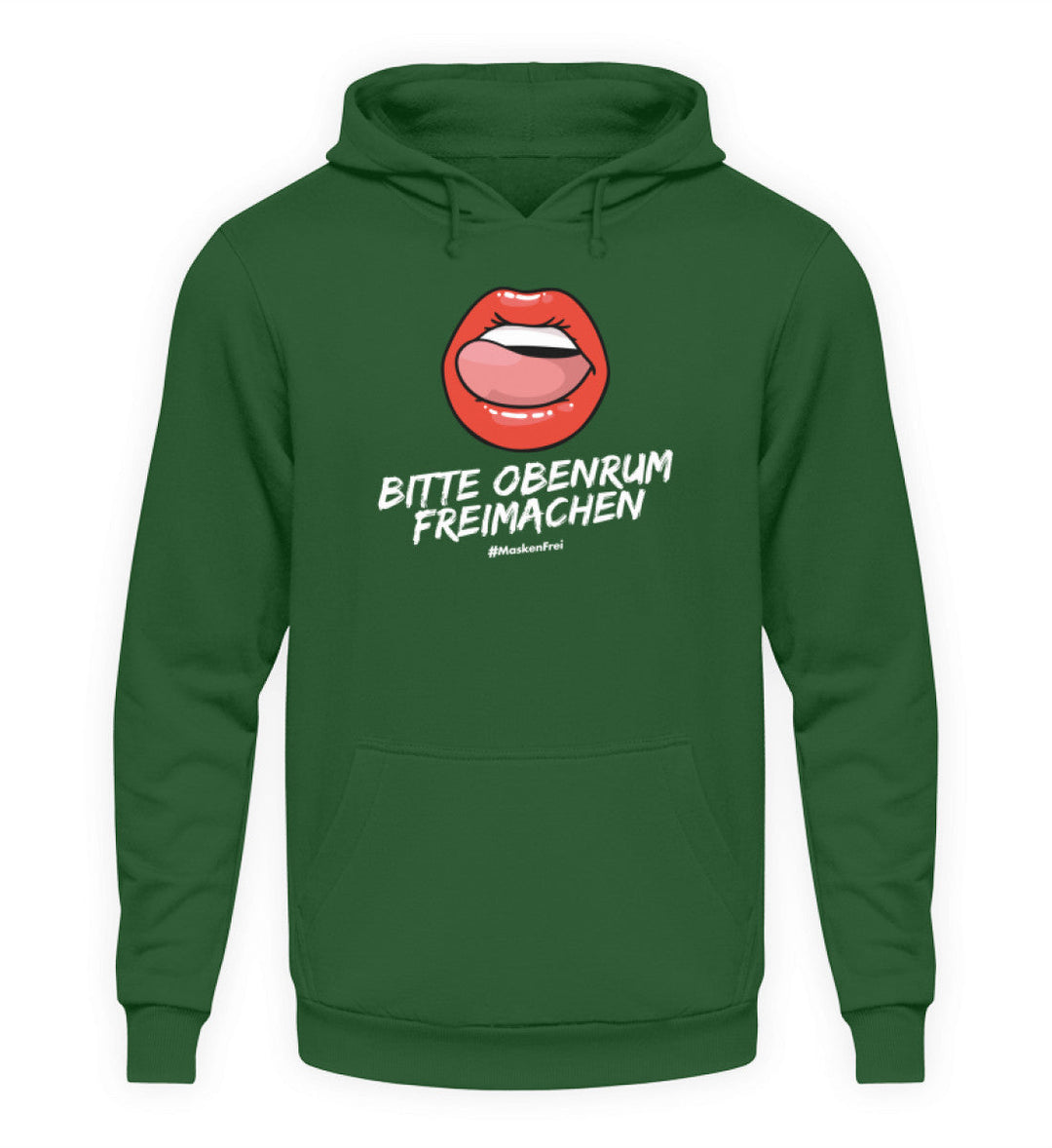 HOODIE MÄDELS • BITTE OBENRUM FREIMACHEN / #MASKENFREI-HARLEKINSHOP