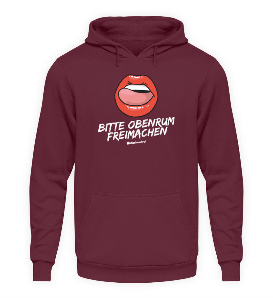 HOODIE MÄDELS • BITTE OBENRUM FREIMACHEN / #MASKENFREI-HARLEKINSHOP