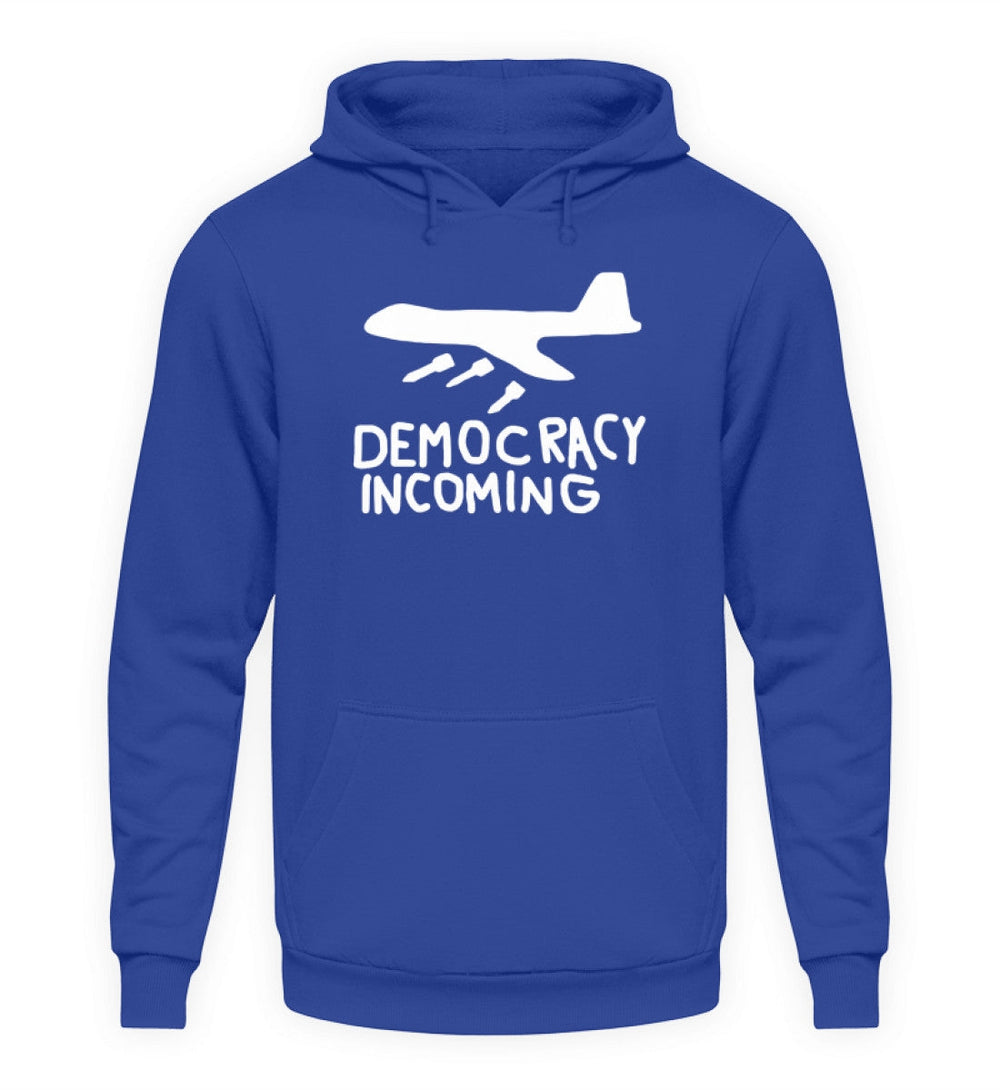 HOODIE MÄDELS • DEMOCRACY INCOMING - DUNKEL-HARLEKINSHOP