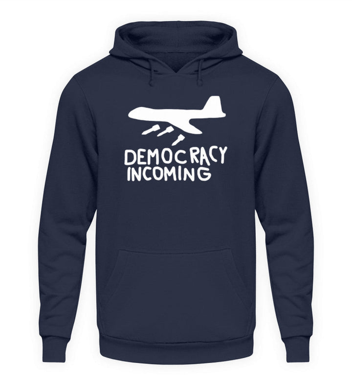 HOODIE MÄDELS • DEMOCRACY INCOMING - DUNKEL-HARLEKINSHOP