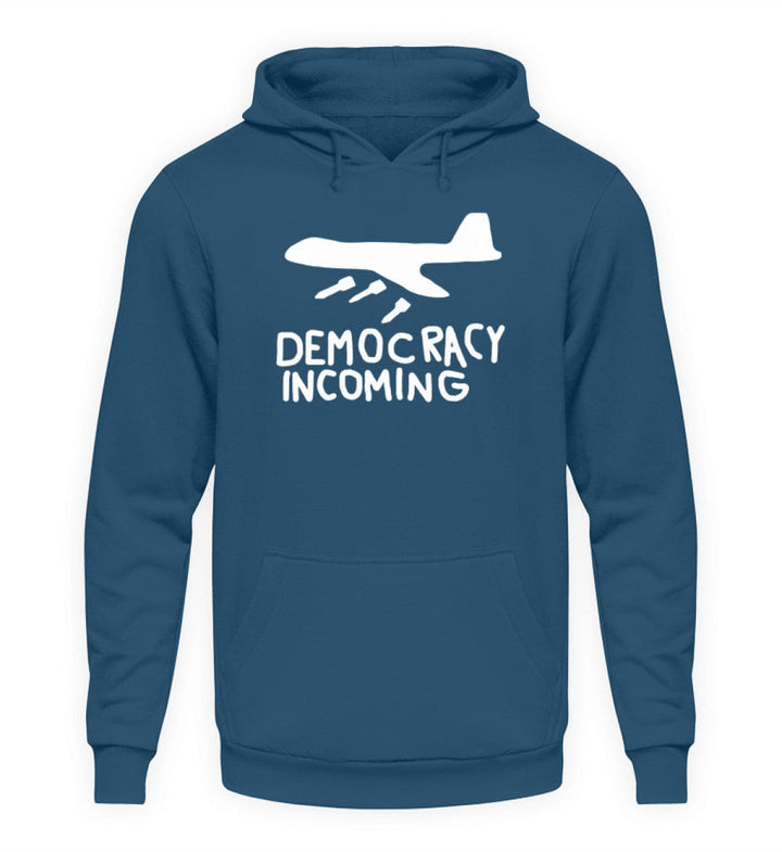HOODIE MÄDELS • DEMOCRACY INCOMING - DUNKEL-HARLEKINSHOP