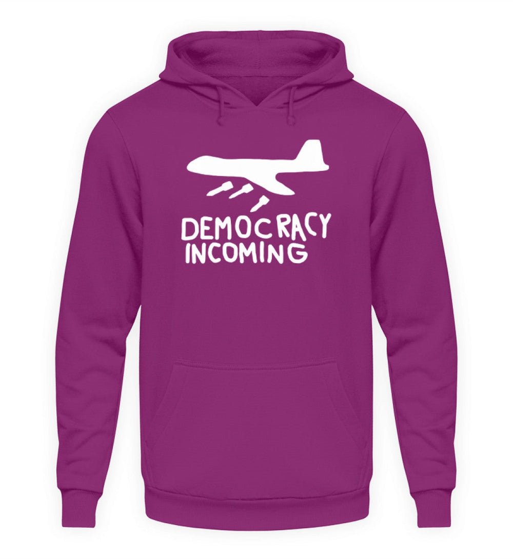 HOODIE MÄDELS • DEMOCRACY INCOMING - DUNKEL-HARLEKINSHOP