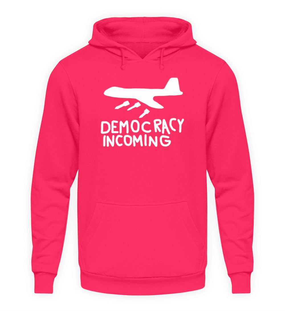 HOODIE MÄDELS • DEMOCRACY INCOMING - DUNKEL-HARLEKINSHOP