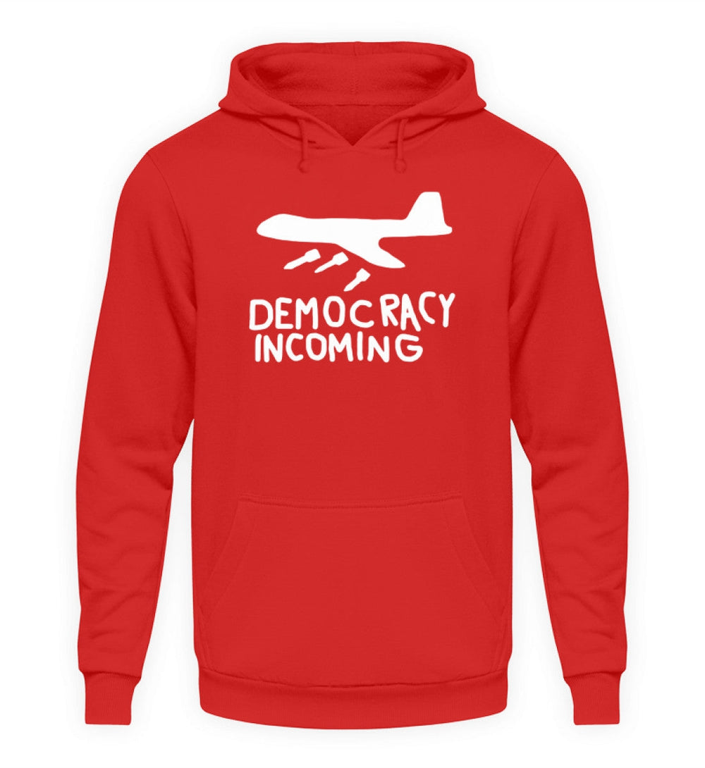 HOODIE MÄDELS • DEMOCRACY INCOMING - DUNKEL-HARLEKINSHOP