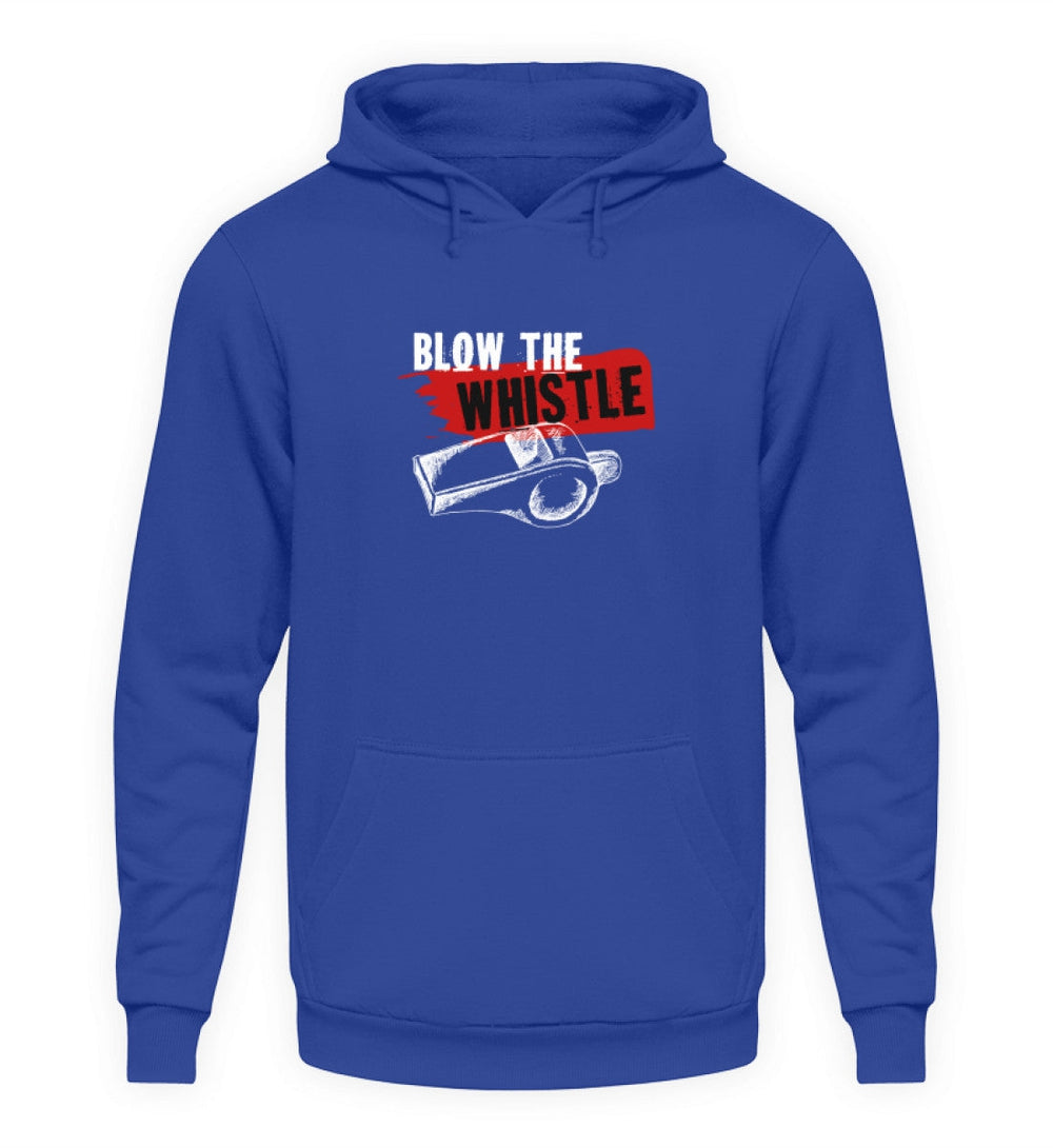 HOODIE MÄDELS • FREE ASSANGE / BLOW THE WHISTLE - DUNKEL-HARLEKINSHOP