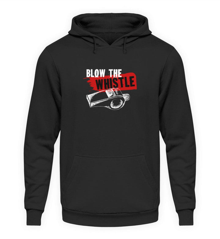 HOODIE MÄDELS • FREE ASSANGE / BLOW THE WHISTLE - DUNKEL-HARLEKINSHOP