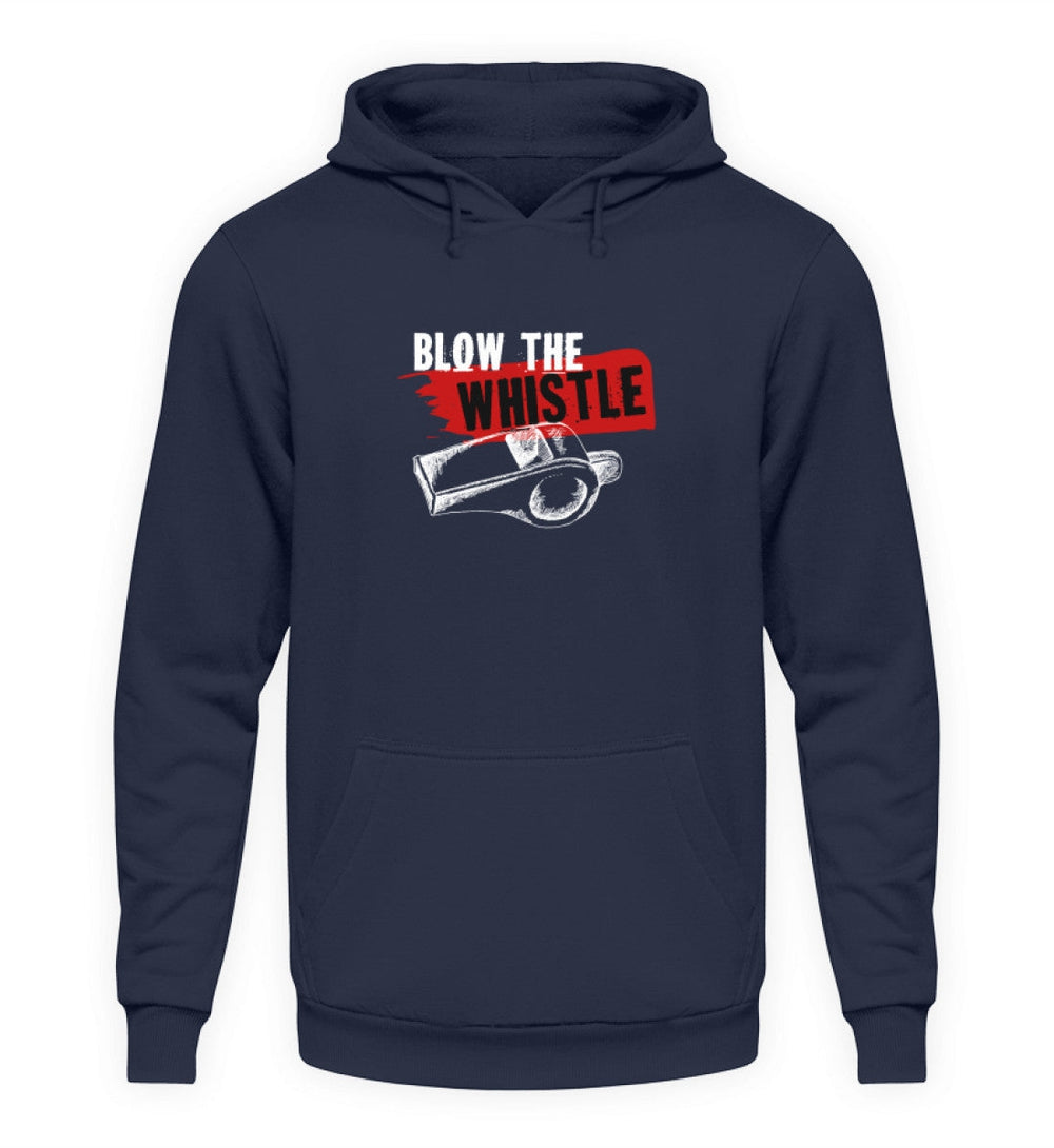 HOODIE MÄDELS • FREE ASSANGE / BLOW THE WHISTLE - DUNKEL-HARLEKINSHOP