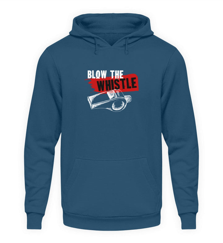 HOODIE MÄDELS • FREE ASSANGE / BLOW THE WHISTLE - DUNKEL-HARLEKINSHOP