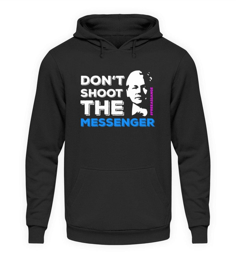 HOODIE MÄDELS • FREE ASSANGE: DON'T SHOOT THE MESSENGER!-HARLEKINSHOP
