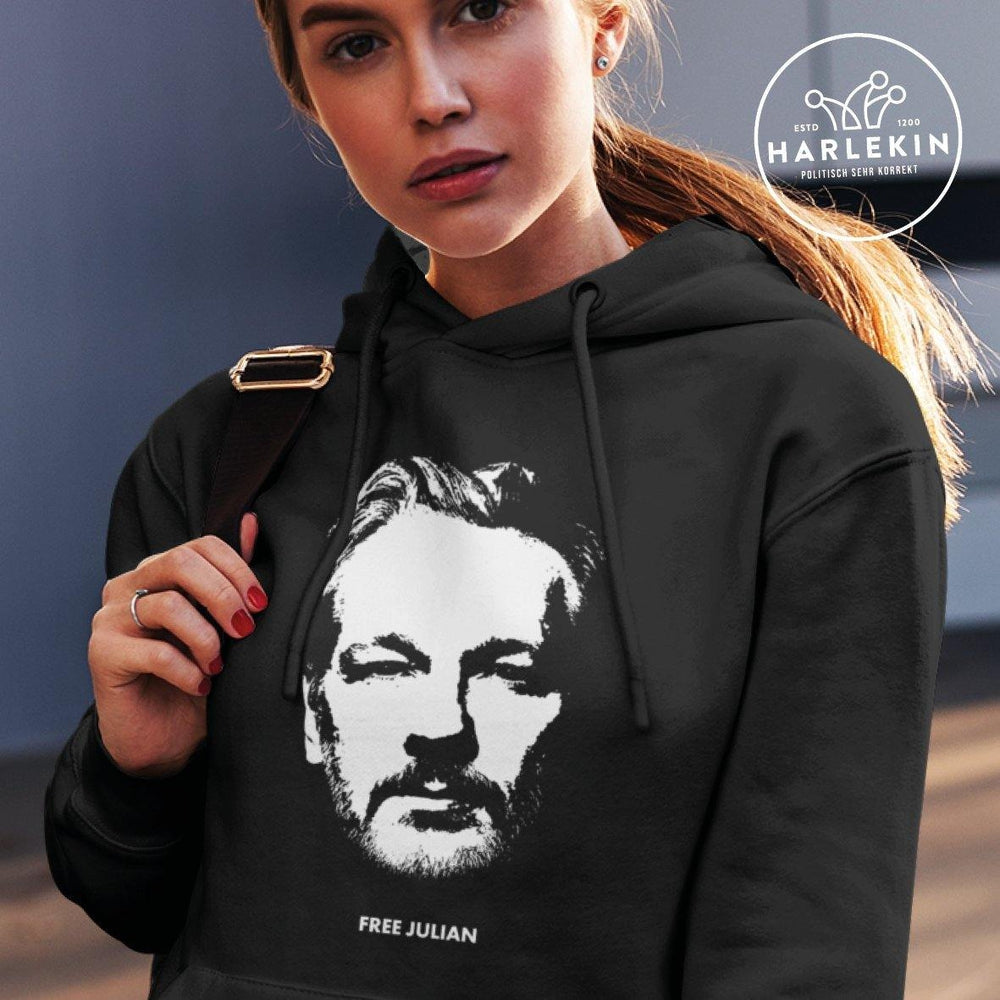HOODIE MÄDELS • FREE ASSANGE! / FREE JULIAN-HARLEKINSHOP