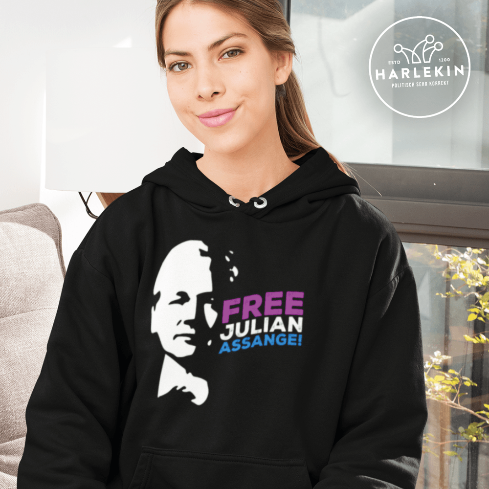HOODIE MÄDELS • FREE ASSANGE!-HARLEKINSHOP