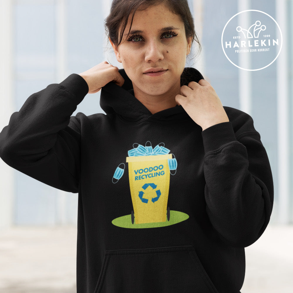 HOODIE MÄDELS • MASKEN VOODOO RECYCLING-HARLEKINSHOP