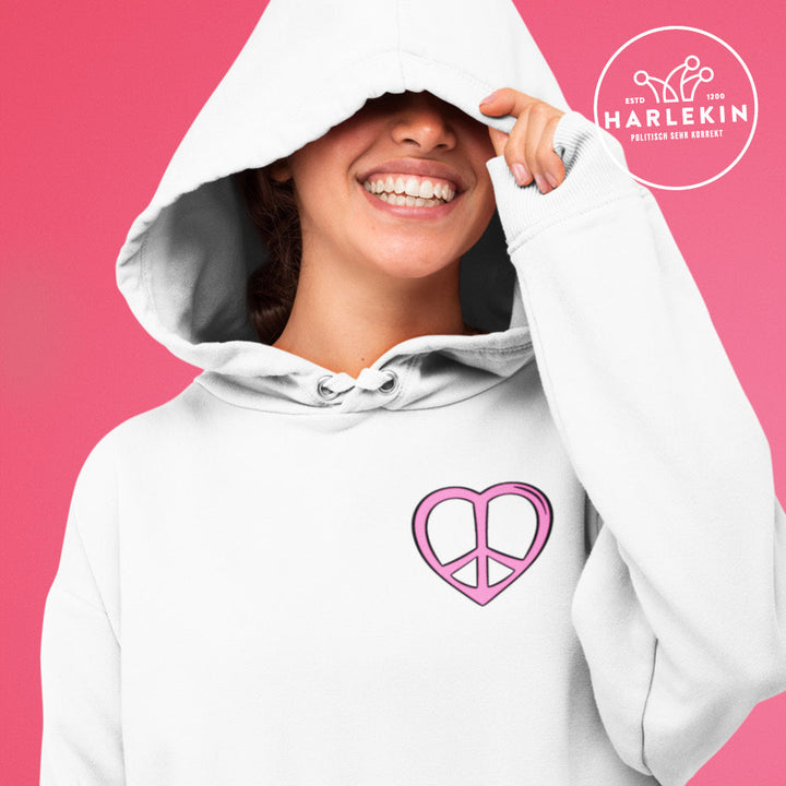 HOODIE MÄDELS • PEACE HEART-HARLEKINSHOP