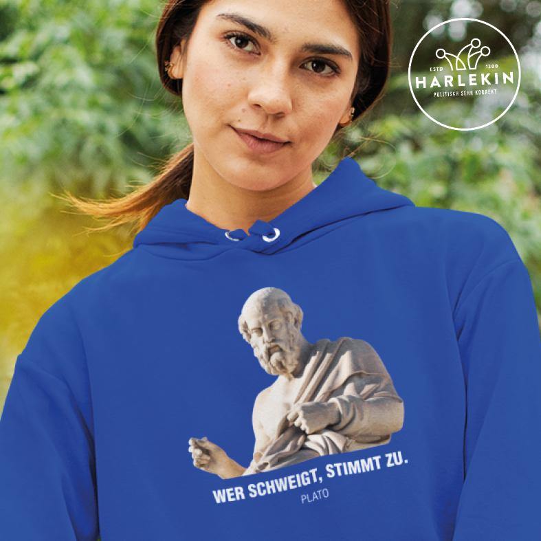 HOODIE MÄDELS • PLATO: WER SCHWEIGT STIMMT ZU-HARLEKINSHOP