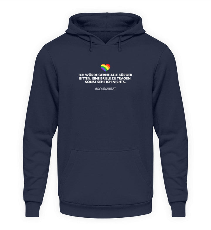 HOODIE MÄDELS • SOLIDARITÄT: BRILLENPFLICHT-HARLEKINSHOP