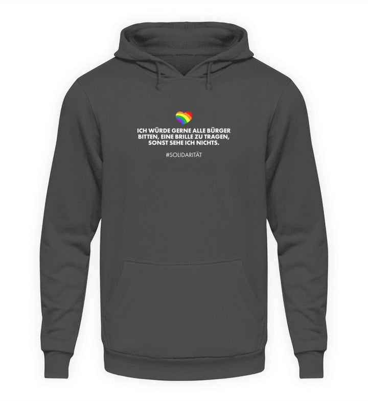 HOODIE MÄDELS • SOLIDARITÄT: BRILLENPFLICHT-HARLEKINSHOP