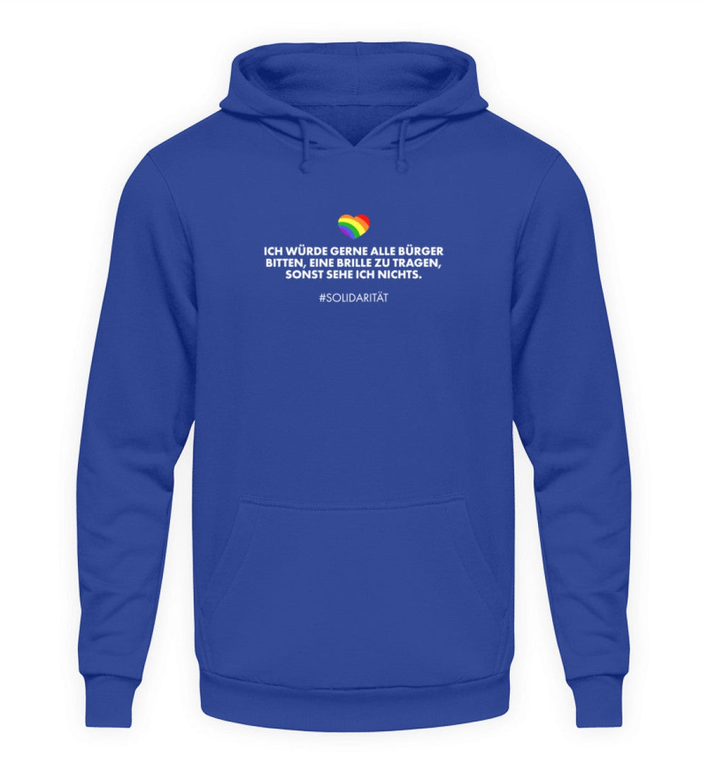 HOODIE MÄDELS • SOLIDARITÄT: BRILLENPFLICHT-HARLEKINSHOP