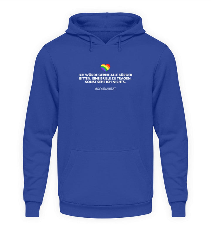 HOODIE MÄDELS • SOLIDARITÄT: BRILLENPFLICHT-HARLEKINSHOP