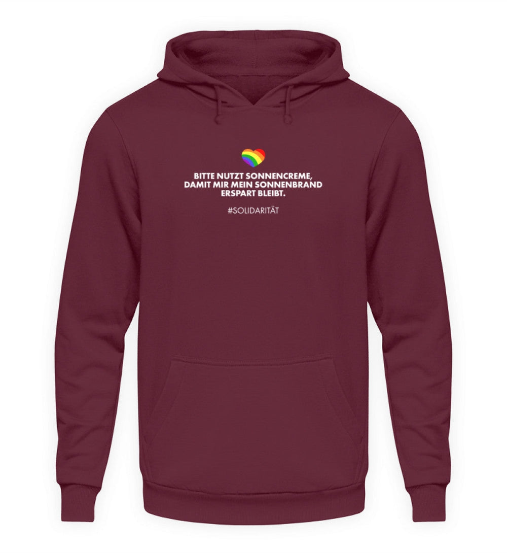 HOODIE MÄDELS • SOLIDARITÄT: SONNENCREME-HARLEKINSHOP