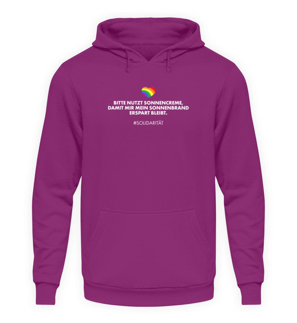 HOODIE MÄDELS • SOLIDARITÄT: SONNENCREME-HARLEKINSHOP