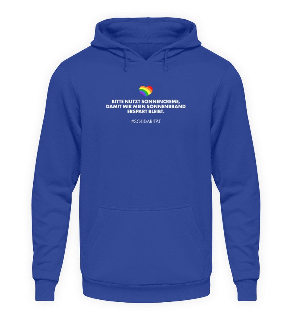 HOODIE MÄDELS • SOLIDARITÄT: SONNENCREME-HARLEKINSHOP