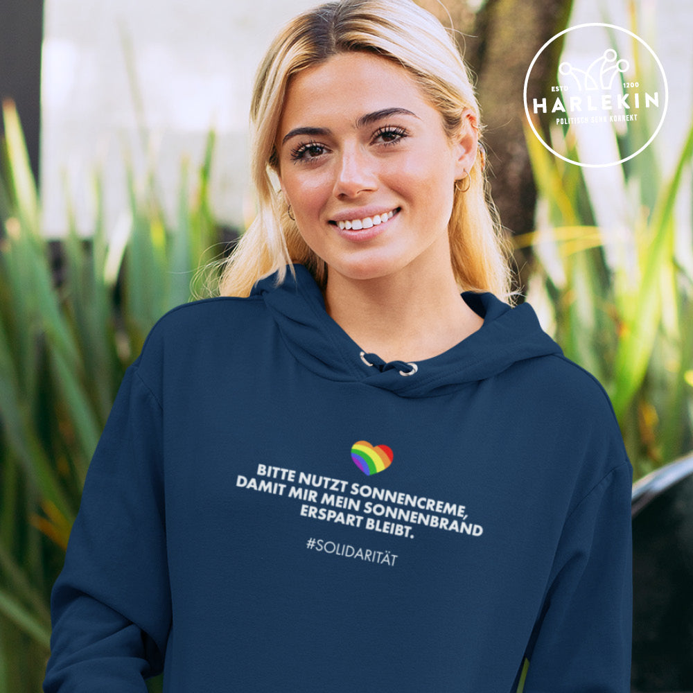 HOODIE MÄDELS • SOLIDARITÄT: SONNENCREME-HARLEKINSHOP