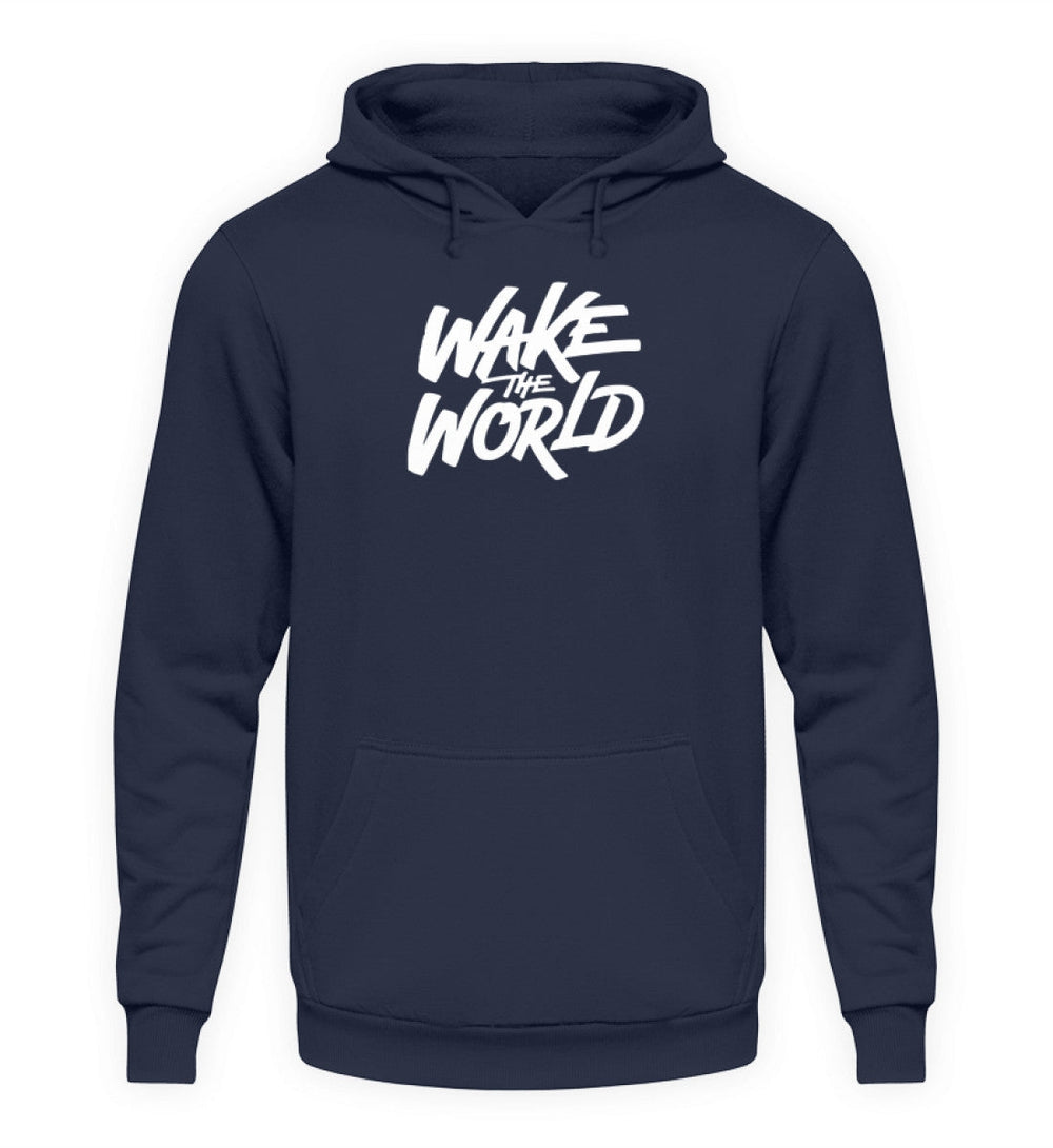 HOODIE MÄDELS • WAKE THE WORLD - DUNKEL-HARLEKINSHOP