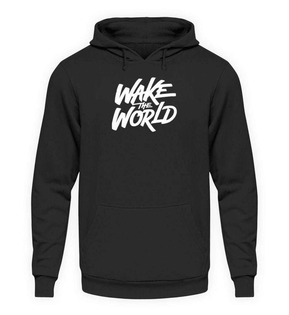 HOODIE MÄDELS • WAKE THE WORLD - DUNKEL-HARLEKINSHOP