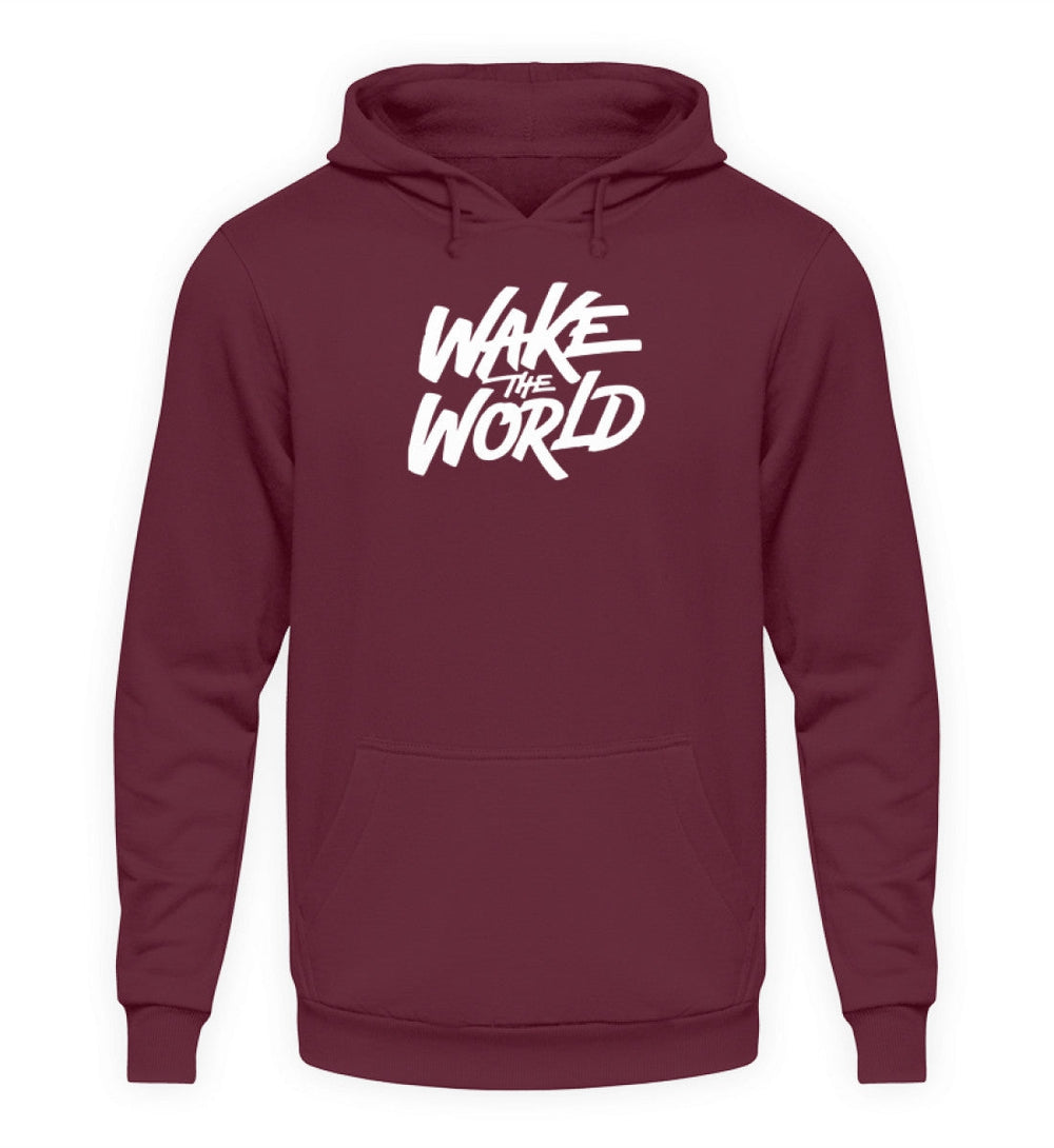 HOODIE MÄDELS • WAKE THE WORLD - DUNKEL-HARLEKINSHOP