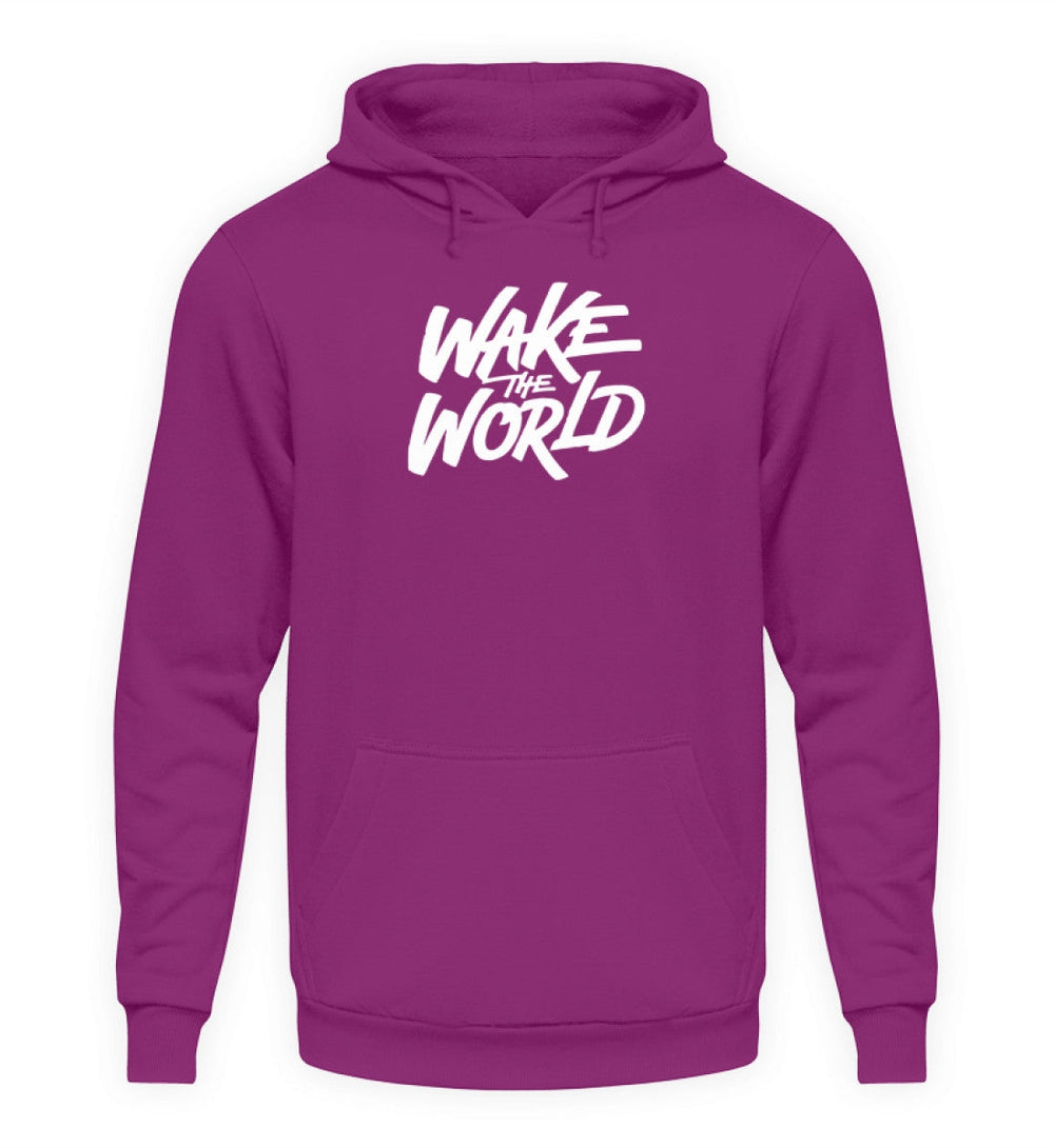 HOODIE MÄDELS • WAKE THE WORLD - DUNKEL-HARLEKINSHOP