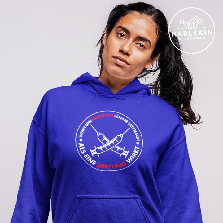 HOODIE MÄDELS • WENN EINE BRATWURST LÄNGER SATT MACHT-HARLEKINSHOP