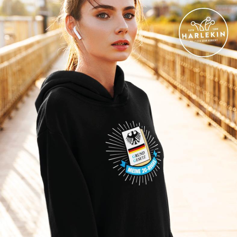 HOODIEKLEID MÄDELS • 2G-REGEL: GRUNDGESETZ-HARLEKINSHOP