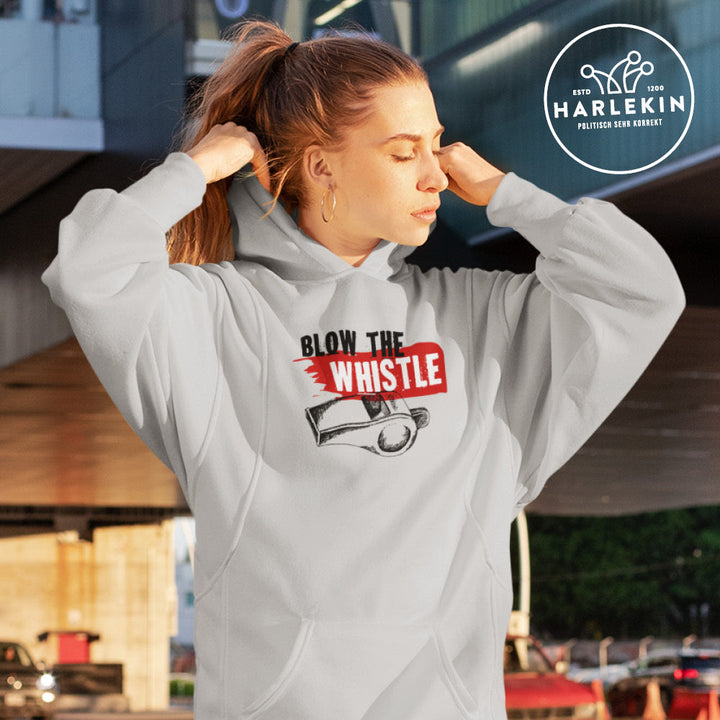 HOODIEKLEID MÄDELS • FREE ASSANGE / BLOW THE WHISTLE - HELL-HARLEKINSHOP