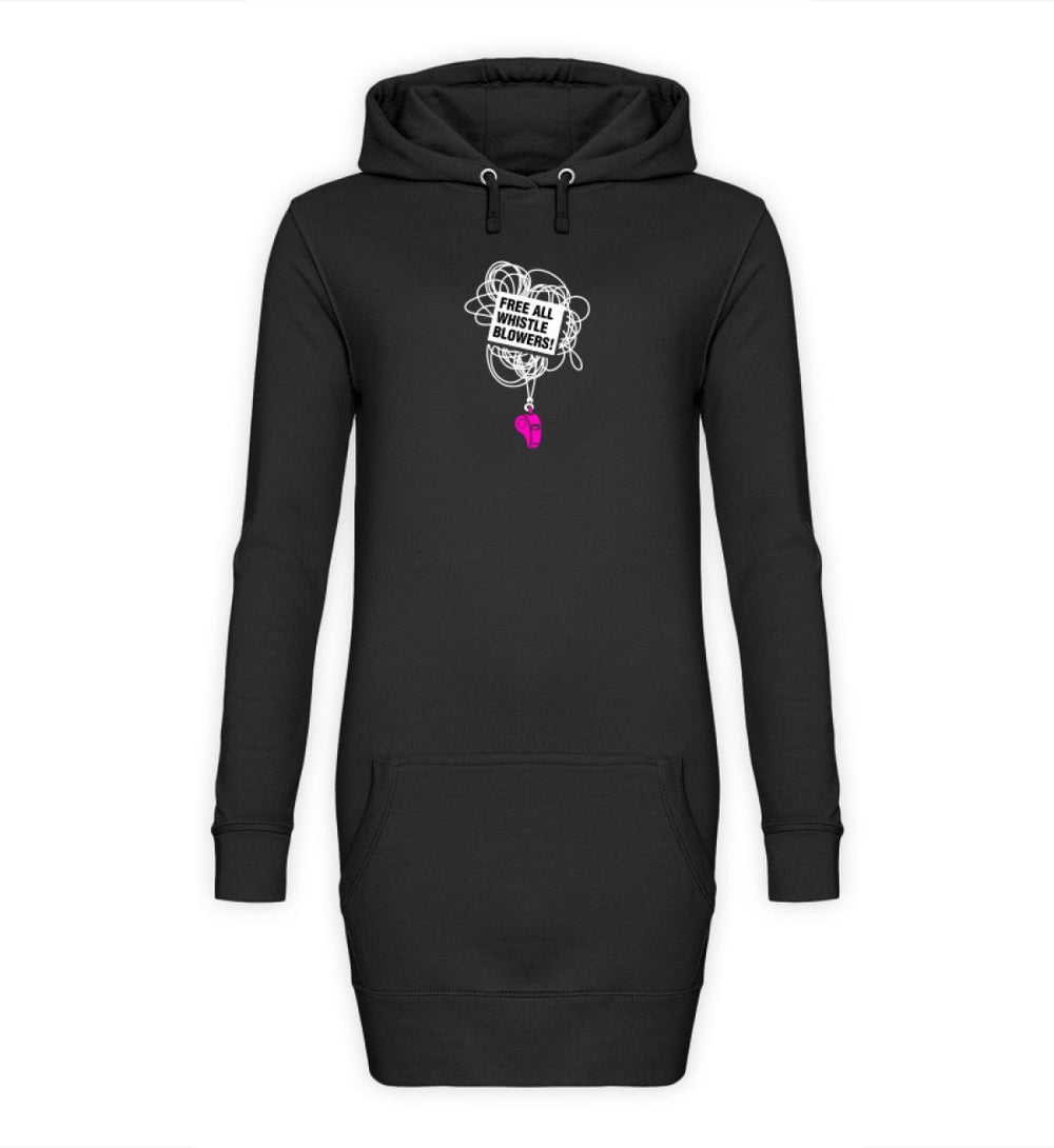 HOODIEKLEID MÄDELS • FREE ASSANGE: FREE ALL WHISTLE BLOWERS-HARLEKINSHOP