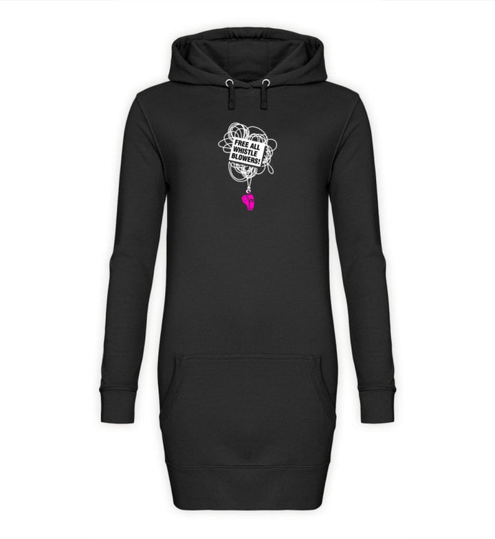 HOODIEKLEID MÄDELS • FREE ASSANGE: FREE ALL WHISTLE BLOWERS-HARLEKINSHOP