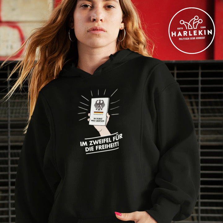 HOODIEKLEID MÄDELS • GRUNDGESETZ: IM ZWEIFEL FÜR DIE FREIHEIT-HARLEKINSHOP